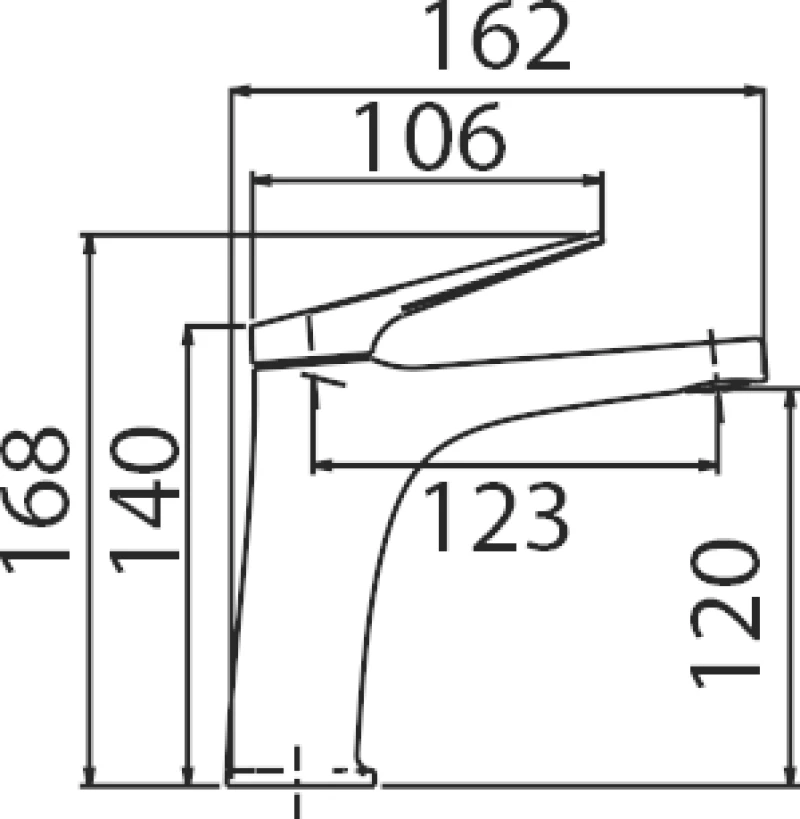 Imex Delos BDD055-1OC Μπαταρία Νιπτήρα Χρυσή Ματ
