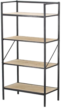 Ραφιέρα ξύλο-μέταλλο 4 ράφια 61 X 34 X 120cm Mήκος 61 Πλάτος 34 Ύψος 120 Artekko 48366