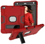 For iPad mini 3/2/1 Silicone + PC Protective Case with Stand(Red + Gray) (OEM)