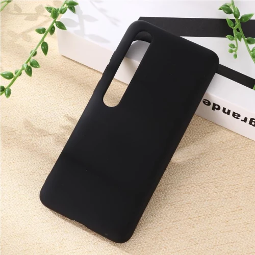 For Xiaomi Mi 10 5G Solid Color Liquid Silicone Shockproof Coverage Case(Black) (OEM)