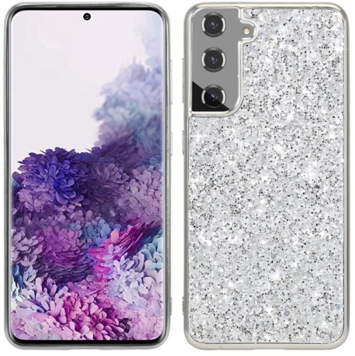 For Samsung Galaxy S21 Plus 5G Glitter Powder Shockproof TPU Protective Case(Silver) (OEM)