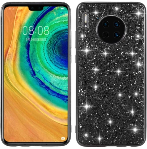 For Huawei Mate 30 Glittery Powder Shockproof TPU Case(Black) (OEM)