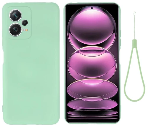 For Xiaomi Redmi Note 12 5G India / Poco X5 Pure Color Liquid Silicone Shockproof Full Coverage Phone Case(Green) (OEM)