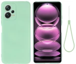 For Xiaomi Redmi Note 12 5G India / Poco X5 Pure Color Liquid Silicone Shockproof Full Coverage Phone Case(Green) (OEM)