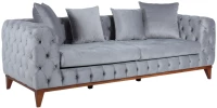 Καναπές τριθέσιος JAGUAR 225x92x68 ύφασμα KOZA 03 με ξύλινα πόδια Mήκος 225 Πλάτος 92 Ύψος 68 Artekko 783-7084