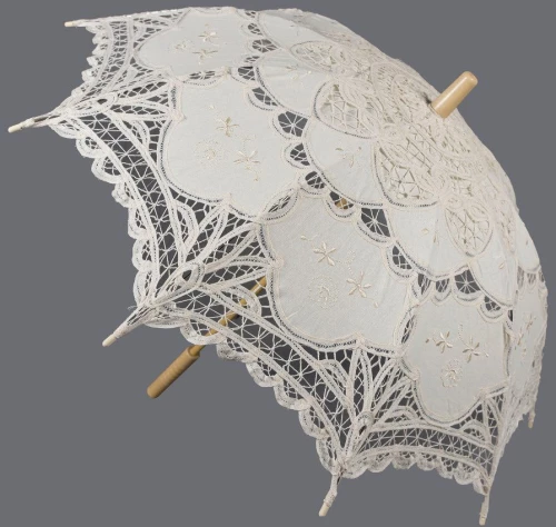 Χειροποίητη ομπρέλα (48cm) μπέζ Silk Fashion