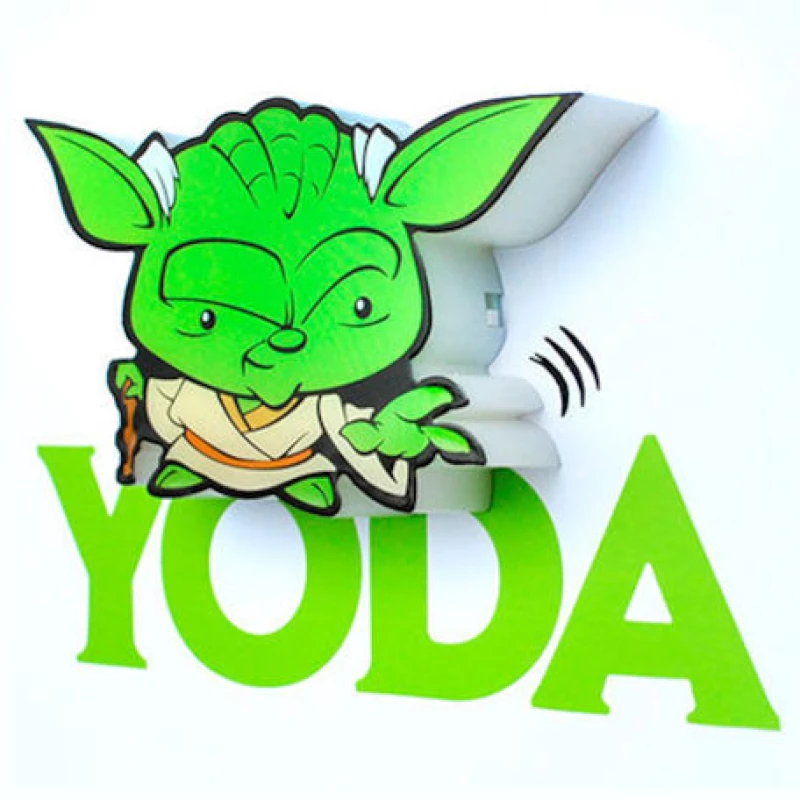 3DLightFX Παιδικό Φωτιστικό Τοίχου Led Πλαστικό Star Wars Mini Yoda