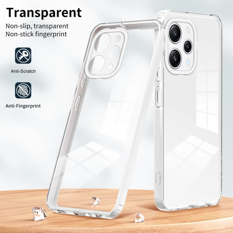 Back Cover 3 in 1 TPU Προστατευτική Θήκη Xiaomi Redmi 12 4G - Clear/ White OEM