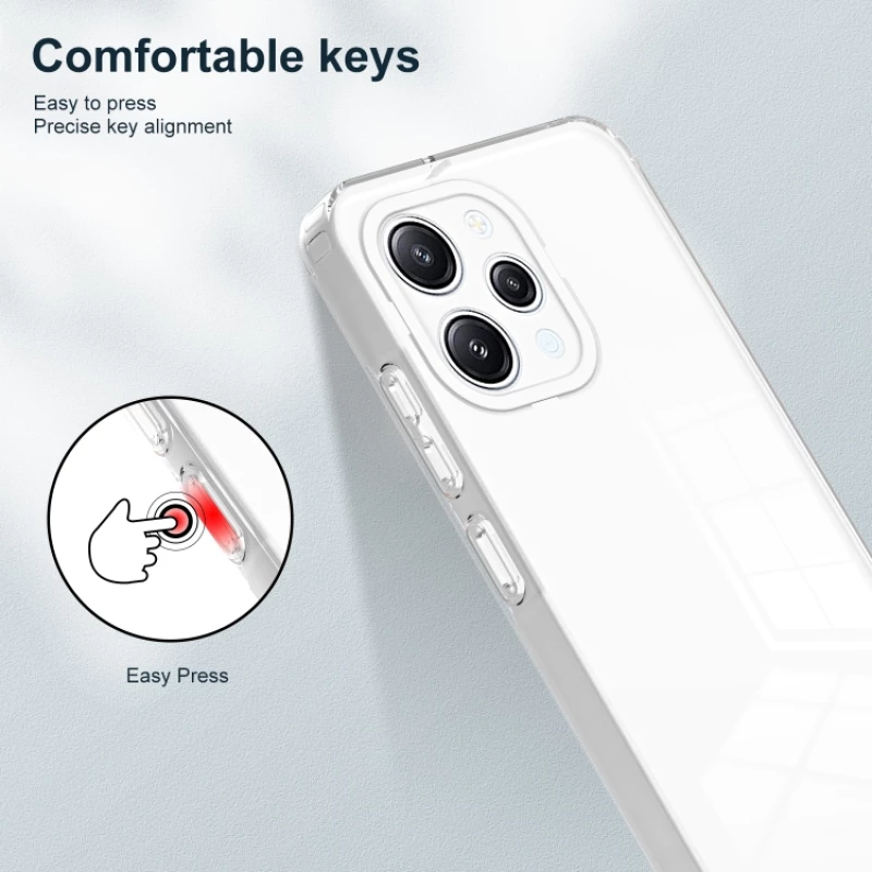 Back Cover 3 in 1 TPU Προστατευτική Θήκη Xiaomi Redmi 12 4G - Clear/ White OEM