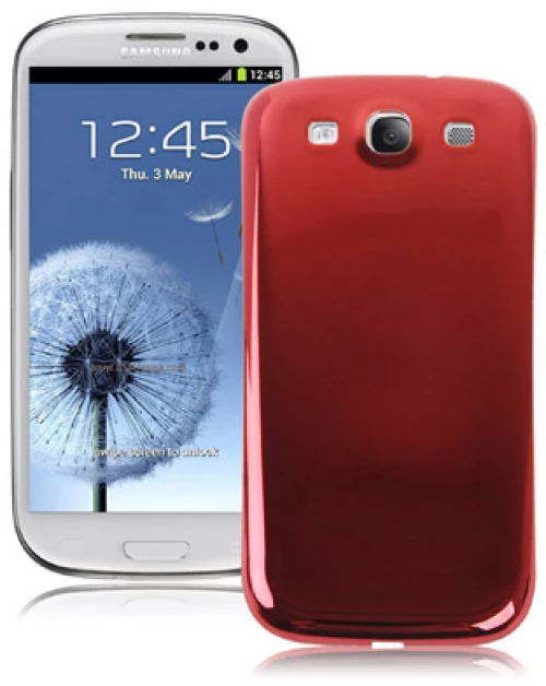 For Galaxy SIII / i9300 Plating Plastic Battery Cover (Red) (OEM)