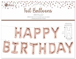 Μπαλόνι Ροζ/Χρυσό "Happy Birthday"