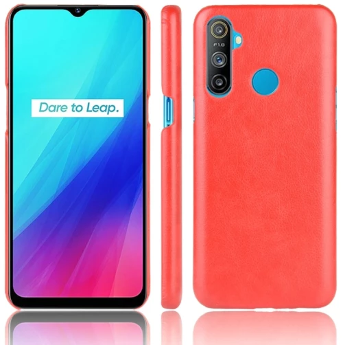 For Oppo Realme C3 (3 cameras) Shockproof Litchi Texture PC + PU Case(Red) (OEM)