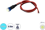 GloboStar® SMD-LED 81488 Υψηλής Ισχύος SMD LED 0.15W DC 12V - Φ0.7 x Υ2.3cm - Ice Blue - Dimmable -