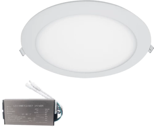 STELLAR LED ΠΑΝΕΛ ΣΤΡΟΓΓΥΛΟ ΧΩΝΕΥΤΟ 12W 2700K+ ΚΙΤ ΑΣΦΑΛΕΙΑΣ