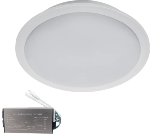 LED ΠΑΝΕΛ ΣΤΡΌΓΓΥΛΟ 18W 6500K IP65+ ΚΙΤ ΑΣΦΑΛΕΙΑΣ