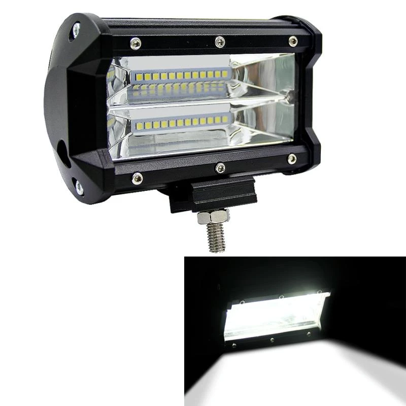5 inch 18W 24 LED Waterproof IP67 Two Bar Modified Off-road Lights Spotlight Light Car Work Lights, DC 9-48V(White Light) (OEM)