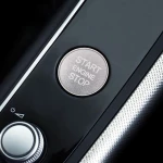 Car Engine Start Key Push Button Cover Trim Aluminum Alloy Sticker Decoration for Audi(Silver) (OEM)