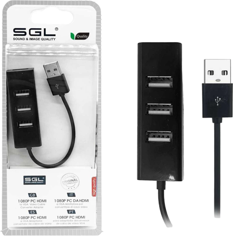 Αντάπτορας USB Hub με 3 θύρες - 303P - 12cm - 095950