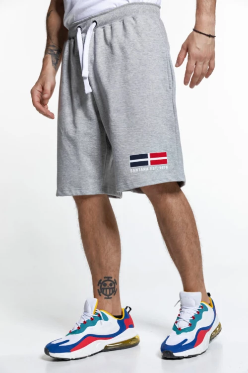 GENTE SHORTS PRINT SNTA 1976 γκρι