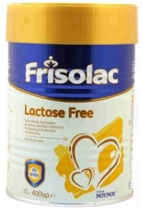 Frisolac Lactose Free | Γάλα Ειδικής Διατροφής Ελύθερο Λακτόζης από τη Γέννηση | 400gr
