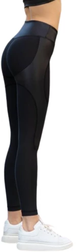 Ψηλόμεσο Κολάν Push Up και Σύσφιξης "Like Leather" Q-583 Black