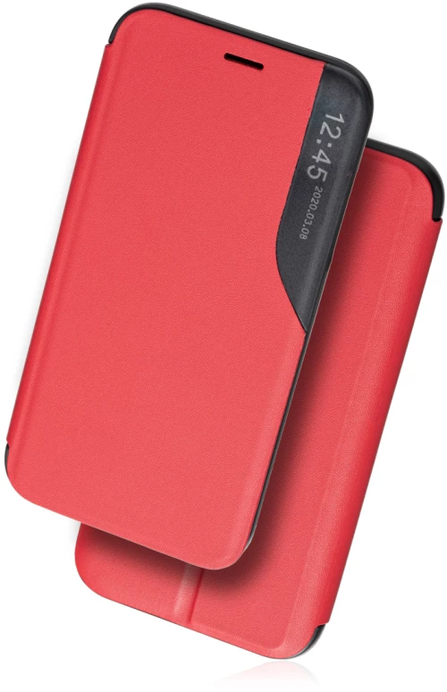 Naxius Case Smart Window Magnet Red XiaoMi RedMi Note 10 5G_Mi Poco M3 Pro 5G Naxius