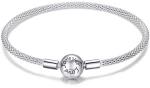 BAMOER βραχιόλι snake chain SCB105-17 με επιγραφή  ασήμι 925  ασημί
