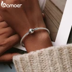 BAMOER βραχιόλι snake chain SCB105-17 με επιγραφή  ασήμι 925  ασημί