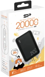 SILICON POWER power bank QS58  1x USB-C & 2x USB  20000mAh  20W  μαύρο
