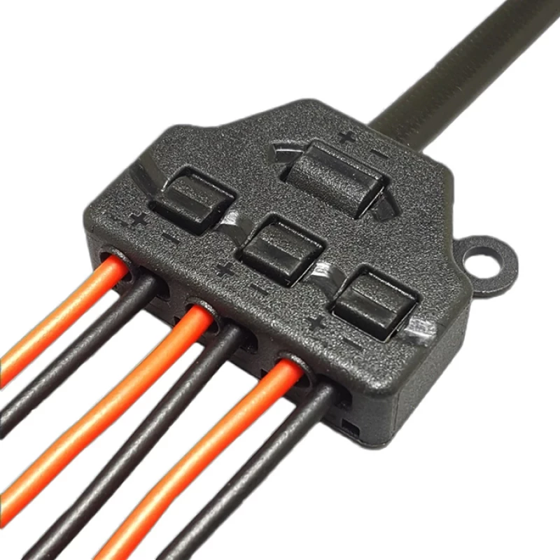 Splitter block TOOL-0096 για LED καλωδιοταινίες  3-port  μαύρο