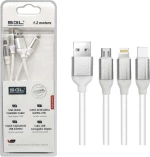 Καλώδιο φόρτισης & data 3in1 - Fast Charge - FB3 - 1.2m - 099231