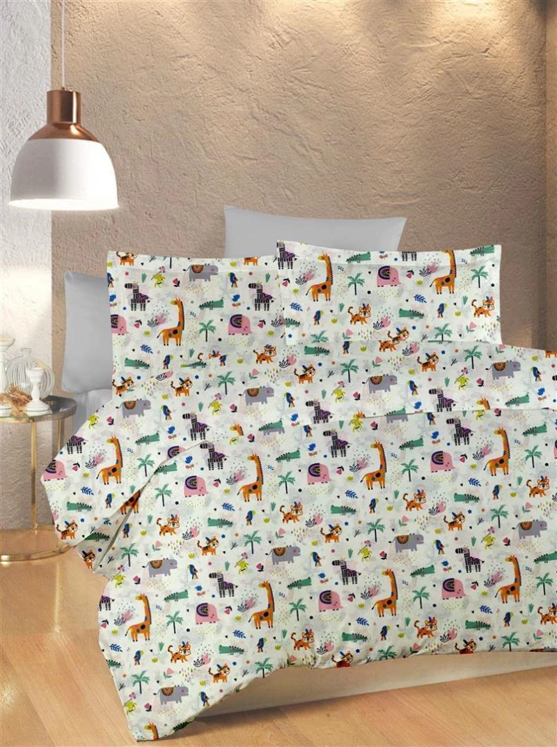 ΣΕΝΤΟΝΙΑ ΕΜΠΡΙΜΕ ΣΕΤ 3 τεμ bebe Zoo 556 120X160 White-Multi 100% Cotton - -