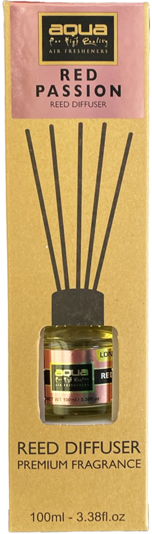 Aqua Αρωματικό Χώρου Red Passion Home Reed Diffuser με 6 Στικς Aqua 100 ml - 1 τμχ 10-822/AQ