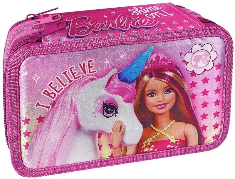 Κασετίνα γεμάτη Barbie με 3 θέσεις 20 x 13 x 5 cm 1004Ε-2214