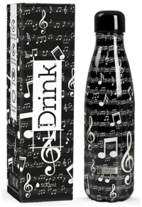 iDrink μεταλλικό μπουκάλι θερμός νότες 0437 500ml