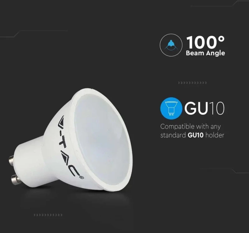 V-TAC Λάμπα LED Spot GU10 SMD 4.5W ψυχρό λευκό 6500K