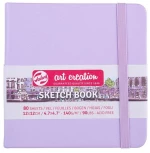 378944 Talens Sketch book βιολετί 80φυλ. 12x12εκ. 140γρ.