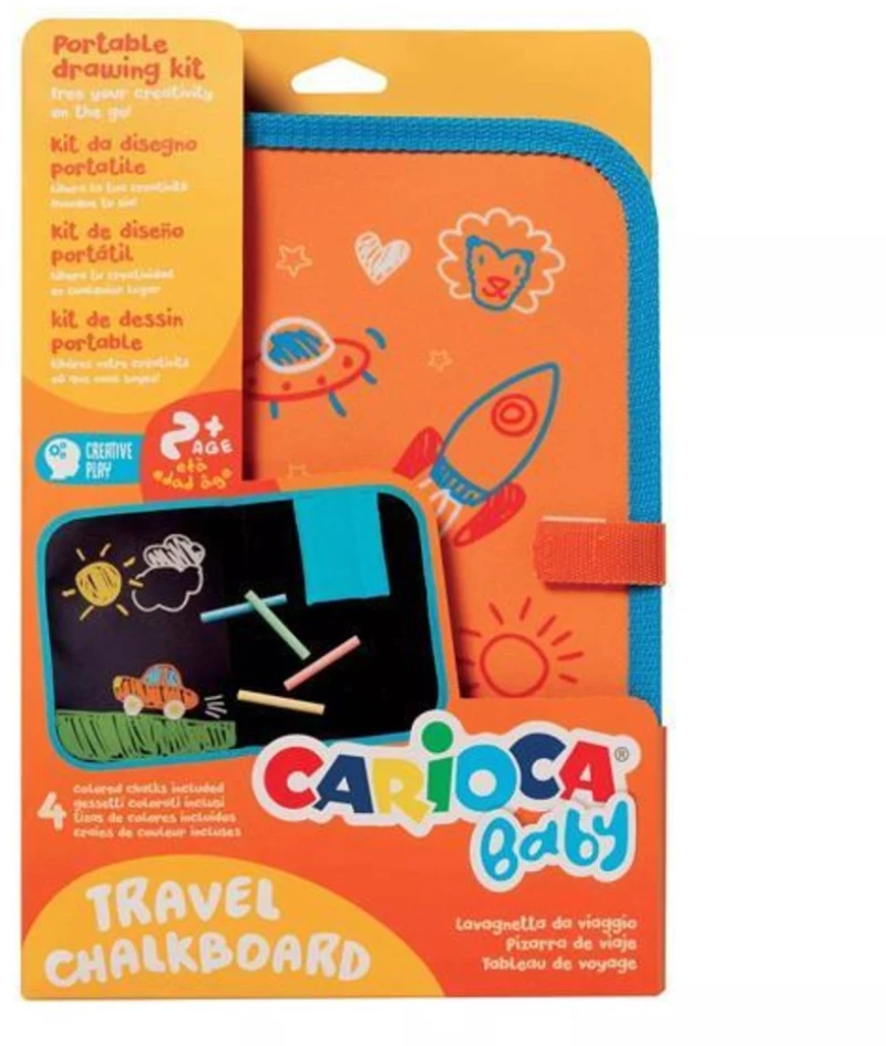 398832 Carioca Baby travel kit πίνακαΣ με 4 κιμωλίεΣ