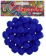 328519 Pom-poms σε 9 χρώματα 25 χιλ. 50 τμχ.(70 μπλε)