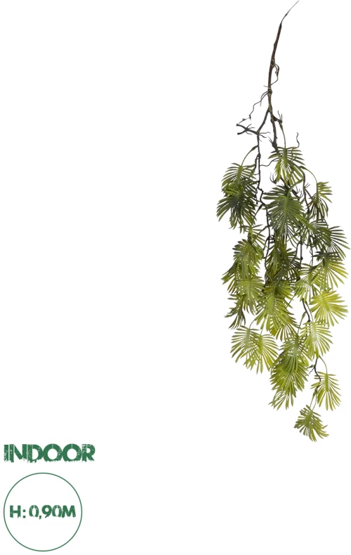 GloboStar® Artificial Garden HANGING FERN 20614 Τεχνητό Διακοσμητικό Κρεμαστό Φυτό Φτέρη Μ30 x Π10 x Υ90cm