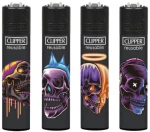 Clipper Αναπτήρας Μεγάλος - Black Skulls