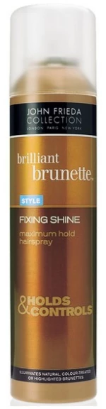 John Frieda Brilliant Brunette Fixing Shine Maximum Hold Hair Spray 250ml