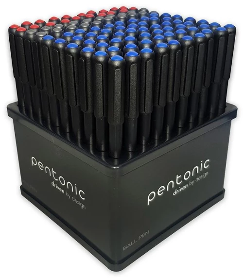 384690 BALL PEN LINC PENTONIC/ΜΠΛΕ-ΜΑΥΡΟ-ΚΟΚΚΙΝΟ, 0.70MM, ΘΗΚΗ 100ΤΜΧ ΓΙΑ ΠΥΡΓΟ