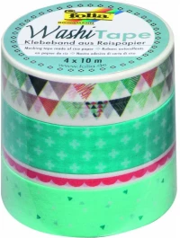 384777 ΤΑΙΝΙΑ WASHI, ΣΕΤ 4ΤΜΧ, ΠΑΣΤΕΛ
