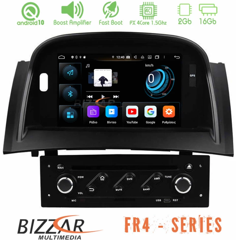 Bizzar fr4 Series Renault Megane 2 Android 10 4core Multimedia Station u-bl-fr4-Rn36