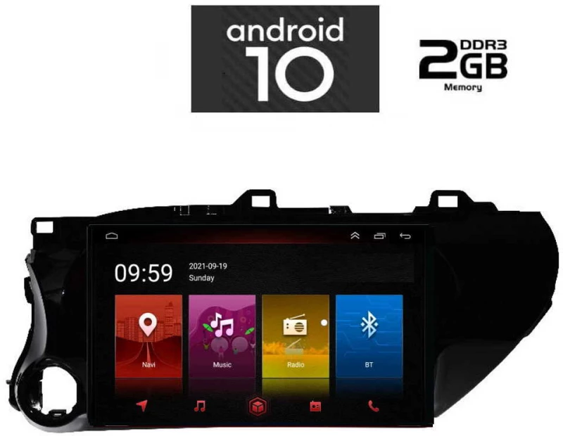 IQ-AN X4966_GPS (10inc). OEM  TOYOTA HILUX mod. 2017>