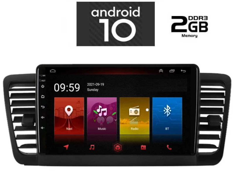 IQ-AN X4925_GPS (9inc). OEM  SUBARU LEGACY - OUTBACK mod. 2002-2008