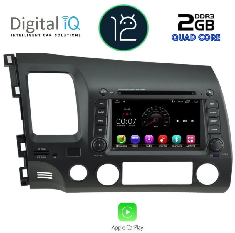 DIGITAL IQ MSM 344_CP (8'' DVD) MULTIMEDIA OEM HONDA CIVIC 4D mod. 2006-2012