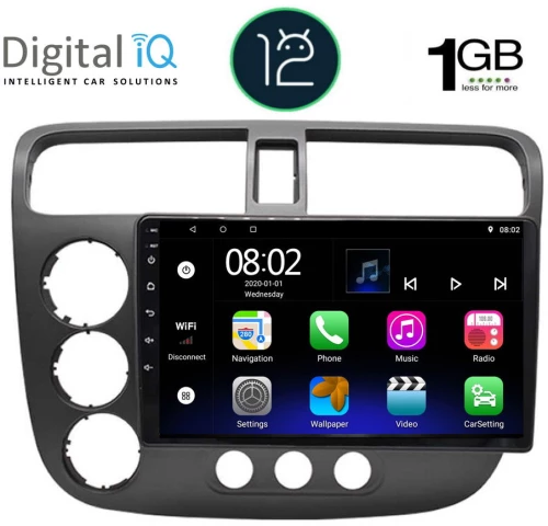 DIGITAL IQ RTB 1187_GPS (9inc) MULTIMEDIA TABLET OEM HONDA CIVIC 4D mod. 2001-2006