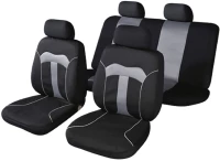 Autoline  Καλύμματα ΣΕΤ Universal με Αποσπώμενο Κεφαλάρι (PolyMesh) THOR 10 τμχ - ΜΑΥΡΟ/ΓΚΡΙ